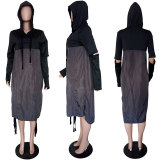 Long Sleeve Hoodies Irregular Dress