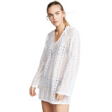 Long Sleeve Lace Cover Up Dress