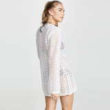 Long Sleeve Lace Cover Up Dress