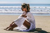 Casual Sexy Hollow Out Sandbeach Sunscreen Knitted Sweater Maxi Dresses