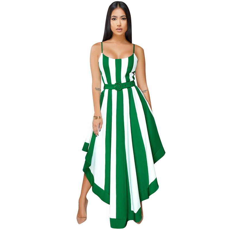 off white green dress