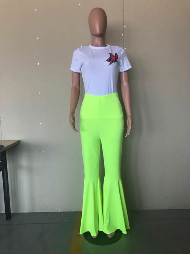 Candy-colored Flared Pants