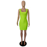 Casual Sleeveless Mini Vest Dress