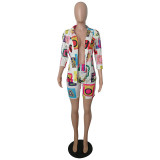 Women Floral Printed Off Official Two Pieces Sets
