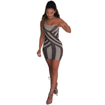 Casual One Shoulder Mini Dress