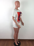 Casual Print Avatar T-shirt Dress
