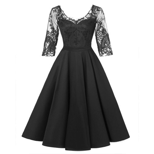 Autumn and Winter Sexy Lace Bridesmaid Dress