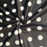 Polka Dot Printed Long Sleeve Coat Two Piece Set
