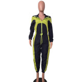 Casual Color Matching Sports Jumpsuit