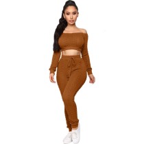 Just Warming Up Sweater Set - Cognac