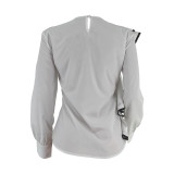 Solid Color Long Sleeve Women's top