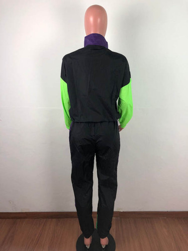 Contrast Stitching Long Sleeve Tracksuit