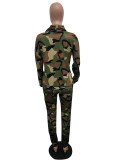 Casual Camouflage Letter Sportswear