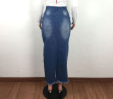Hot Drilling Butterfly Embroidery Hole Denim Skirt