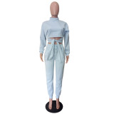 Casual Bandage Top and Trousers