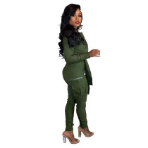 Solid Color Workwear Style Jumpsuit