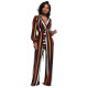 Colorful Striped Jumpsuit with Belt