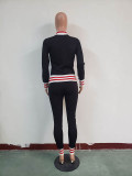 Ribbed Embroidered Zipper Sports Outfits