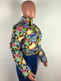 Winter Printed Colorful Padded Jacket