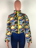 Winter Printed Colorful Padded Jacket