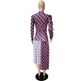 Casual Lace Pleated Maxi Dress