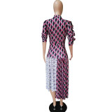 Casual Lace Pleated Maxi Dress