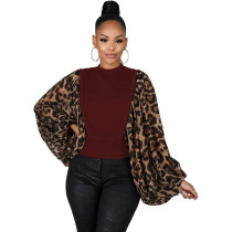 Casual Leopard Stitching T-shirt