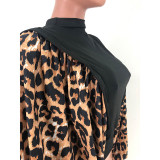 Casual Leopard Stitching T-shirt