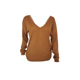Winter Kink Double-sided Knitted Pullover Top