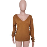 Winter Kink Double-sided Knitted Pullover Top