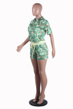 Casual Sports Camouflage Short Set