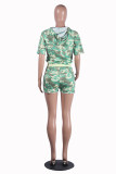 Casual Sports Camouflage Short Set