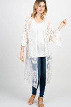 Lace Mesh Embroidered Beach Cardigan