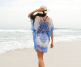 Chiffon Positioning Printed Beach Dress