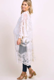 Lace Mesh Embroidered Beach Cardigan