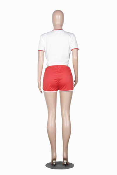 Casual Printed T-shirt Shorts Set