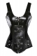 Trendy Zipper Design Lace-Up Faux Leather Women's Corset