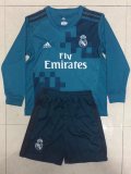 Real Madrid Third Jersey Long Sleeve Kids 2017/18