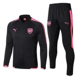 Arsenal Jacket + Pants Training Suit Pink/Black 2017/18