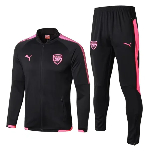 Arsenal Jacket + Pants Training Suit Pink/Black 2017/18