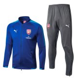 Arsenal Jacket + Pants Training Suit Blue/Grey 2017/18