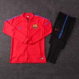 Barcelona Jacket + Pants Training Suit Red 2017/18