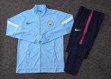 Manchester City Jacket + Pants Training Suit Light Blue 2017/18