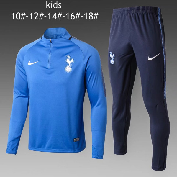 Kids Tottenham Hotspur Training Suit Zipper Blue 2017/18