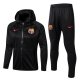 Barcelona Hoodie Jacket + Pants Training Suit Black 2017/18