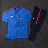 PSG Jacket + Pants Training Suit Low Neck Blue 2017/18