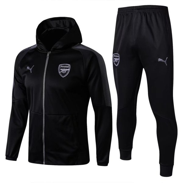 Arsenal Hoodie Jacket + Pants Training Suit Black 2017/18