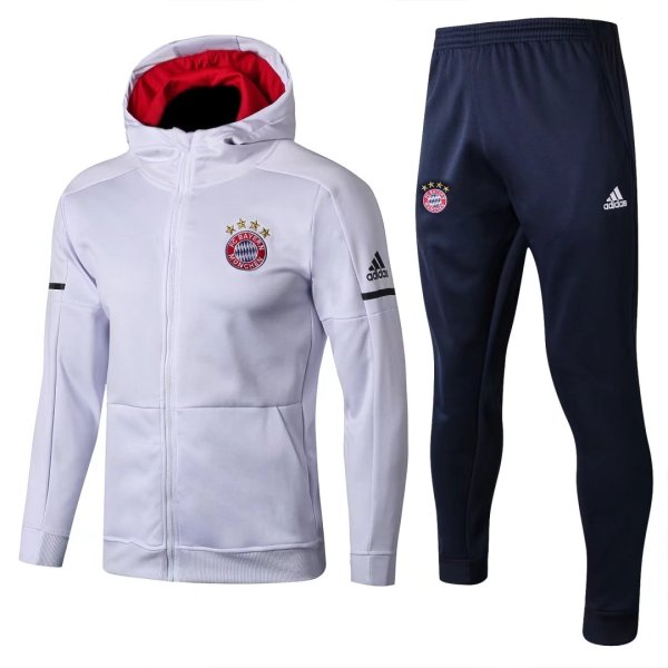 Bayern Munich Hoodie Jacket + Pants Training Suit White 2017/18