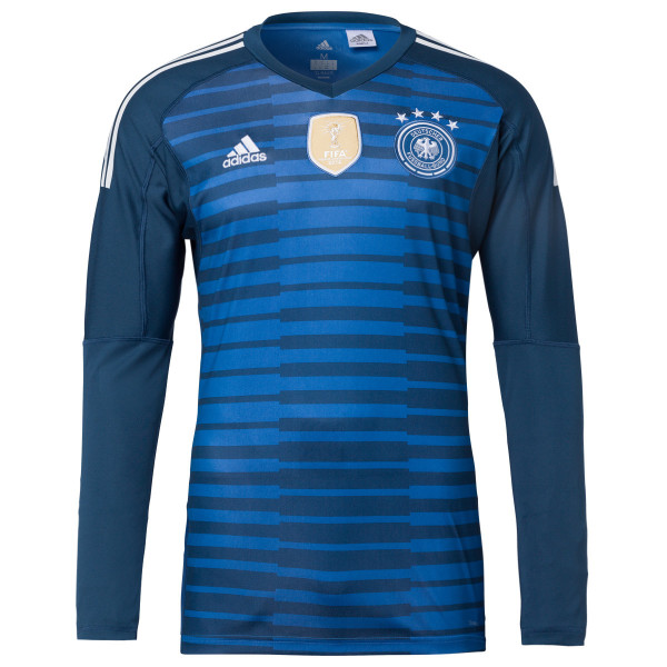 Germany FIFA World Cup 2018 Goalkeeper Blue Jersey Long Sleeve Men's