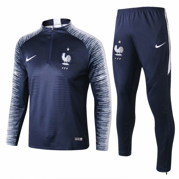 France FIFA World Cup 2018 Training Suit Royal Blue Stripe